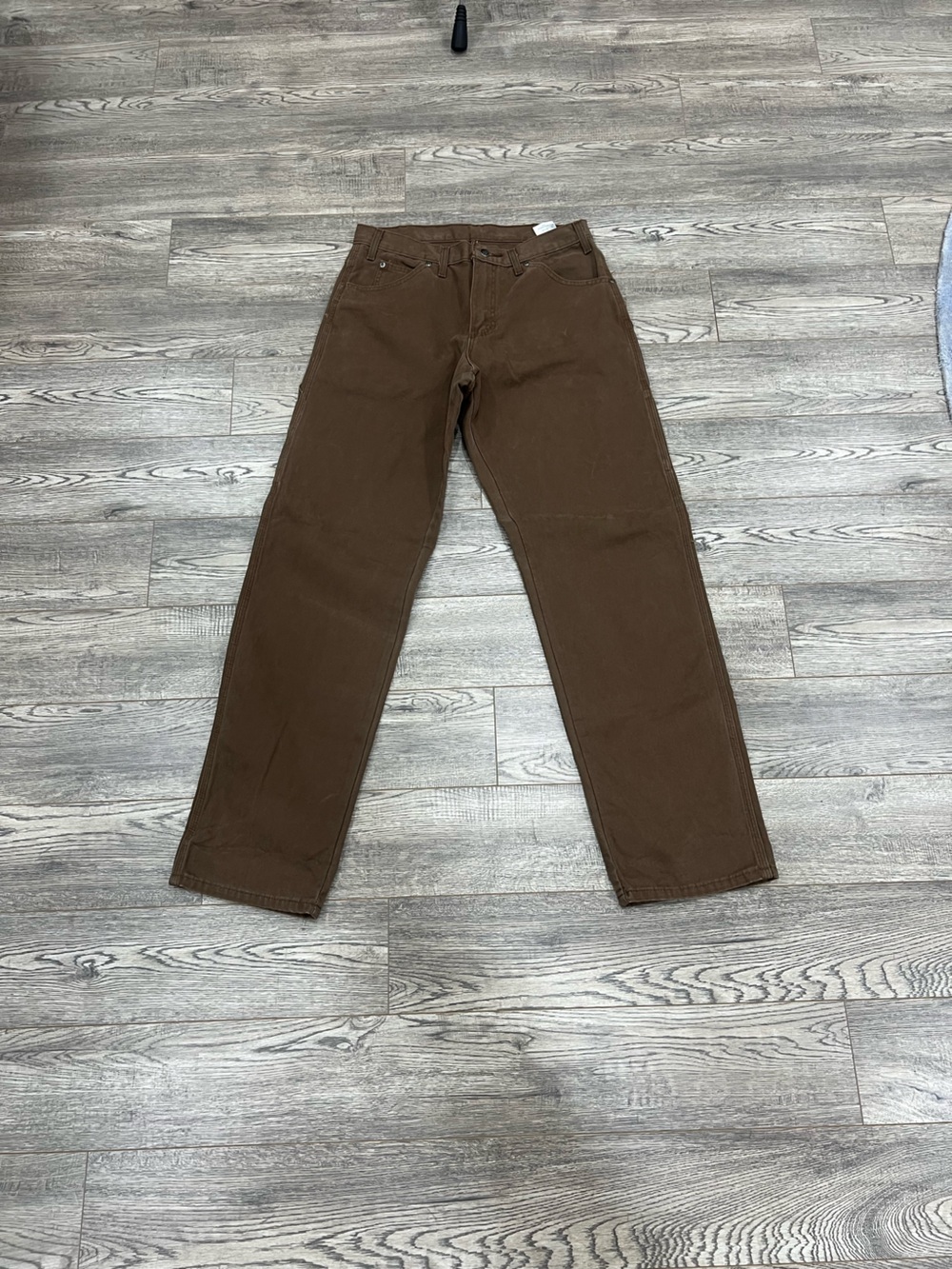 Men's Brown Straight-Leg Work Pants